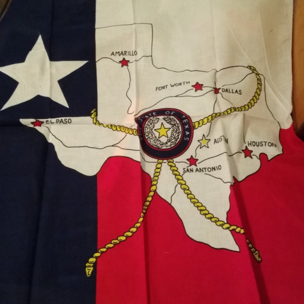 Texas Flag State Handkerchief 22" Square